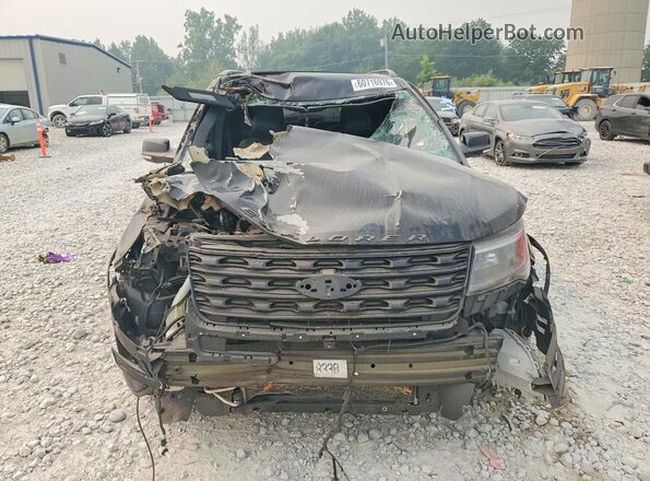 1FM5K8GT2HGE10487 2017 FORD EXPLORER Black Front view