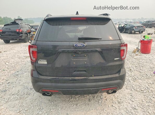 1FM5K8GT2HGE10487 2017 FORD EXPLORER Black Rear view