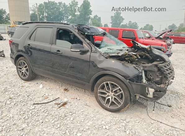 1FM5K8GT2HGE10487 2017 FORD EXPLORER Black Front right