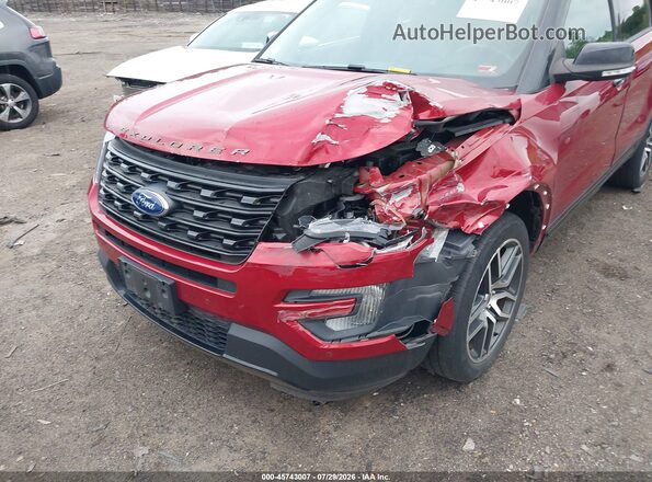 1FM5K8GT2HGE17259 2017 FORD EXPLORER Red Front view