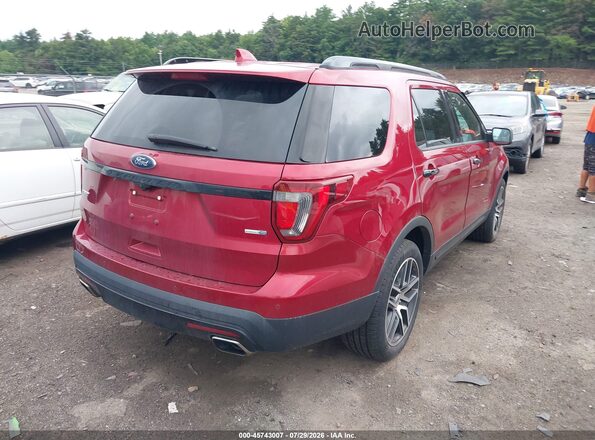 1FM5K8GT2HGE17259 2017 FORD EXPLORER Red Rear right