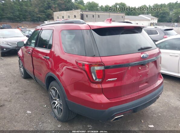 1FM5K8GT2HGE17259 2017 FORD EXPLORER Red Rear left