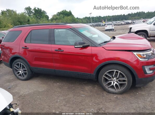 1FM5K8GT2HGE17259 2017 FORD EXPLORER Red Rear interior view