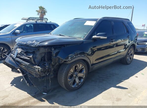 1FM5K8GT2JGA80596 2018 FORD EXPLORER Black Vista tres cuartos delantera izquierda
