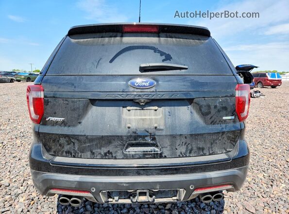 1FM5K8GT2JGC68843 2018 FORD EXPLORER Черный Вид сзади