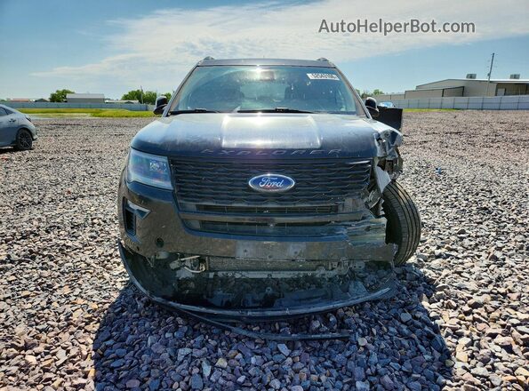 1FM5K8GT2JGC68843 2018 FORD EXPLORER Черный Вид спереди