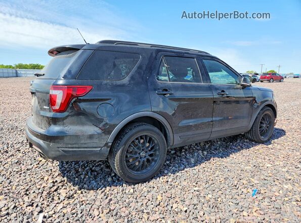 1FM5K8GT2JGC68843 2018 FORD EXPLORER Черный Задняя правая четверть