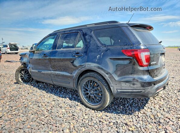 1FM5K8GT2JGC68843 2018 FORD EXPLORER Черный Задняя левая четверть