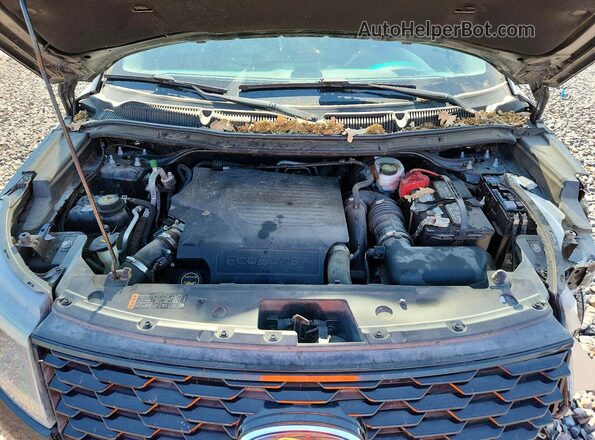 1FM5K8GT2JGC68843 2018 FORD EXPLORER Черный Вид подкапотного пространства