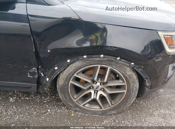 1FM5K8GT3GGA73987 2016 FORD EXPLORER Black Widok z przodu