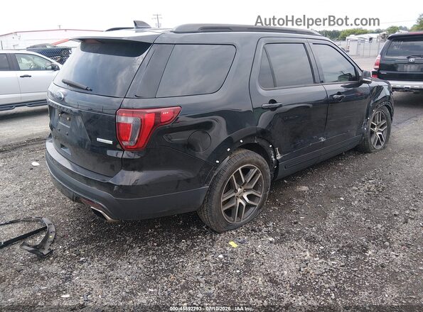 1FM5K8GT3GGA73987 2016 FORD EXPLORER Black Tył prawy