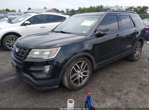 1FM5K8GT3GGA73987 2016 FORD EXPLORER Black Przód lewy