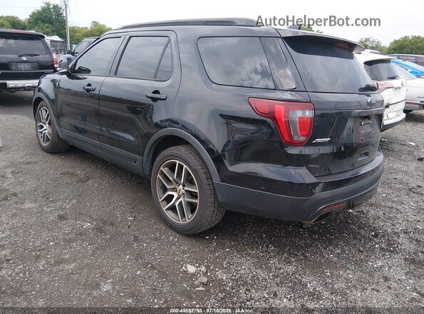 1FM5K8GT3GGA73987 2016 FORD EXPLORER Black Tył lewy