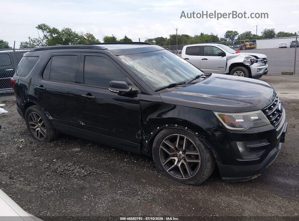 1FM5K8GT3GGA73987 2016 FORD EXPLORER Black Widok wnętrza 360 stopni