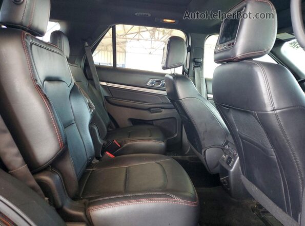 1FM5K8GT3HGC10430 2017 FORD EXPLORER Black Widok tylnych siedzeń