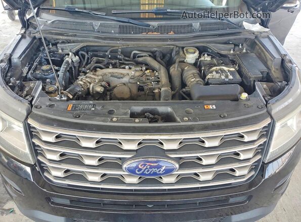 1FM5K8GT3HGC10430 2017 FORD EXPLORER Black Widok wnętrza z tyłu