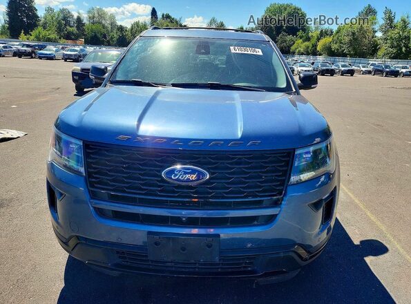 1FM5K8GT3JGA81479 2018 FORD EXPLORER Blue წინა ხედი