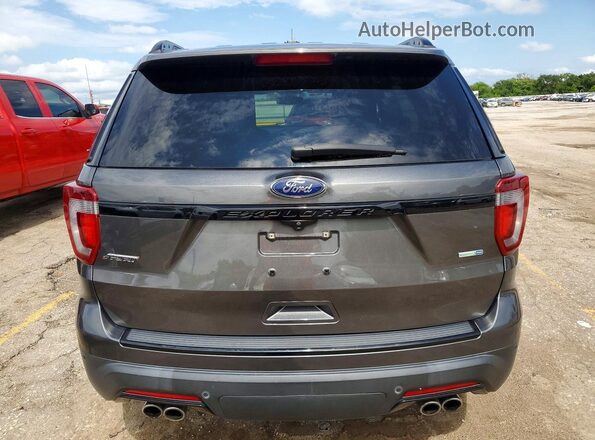 1FM5K8GT3JGC07243 2018 FORD EXPLORER Угольный Вид сзади