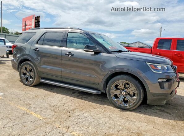 1FM5K8GT3JGC07243 2018 FORD EXPLORER Угольный Передняя правая четверть