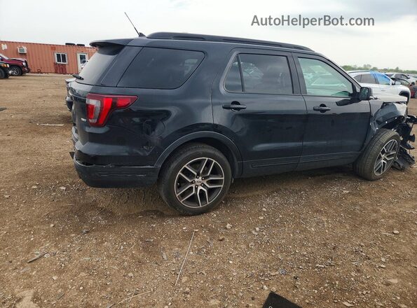 1FM5K8GT3JGC65479 2018 FORD EXPLORER Black Tył prawy