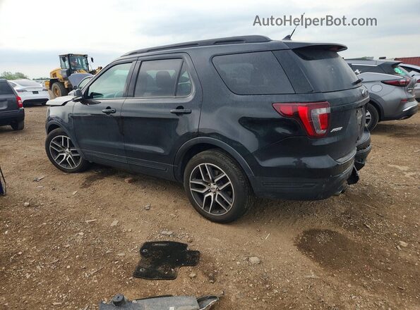 1FM5K8GT3JGC65479 2018 FORD EXPLORER Black Tył lewy