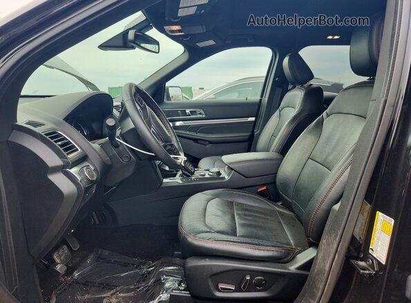 1FM5K8GT3JGC65479 2018 FORD EXPLORER Black Widok wnętrza z przodu