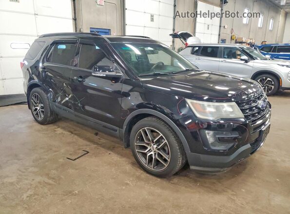 1FM5K8GT4GGA03608 2016 FORD EXPLORER Черный Передняя правая четверть