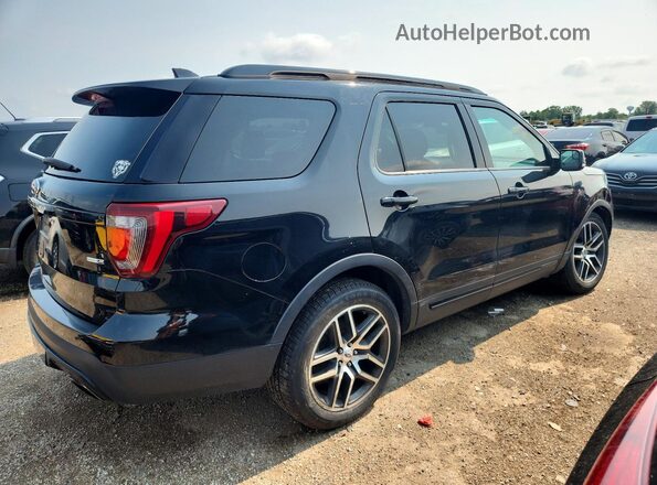 1FM5K8GT4GGC25789 2016 FORD EXPLORER Black Tył prawy