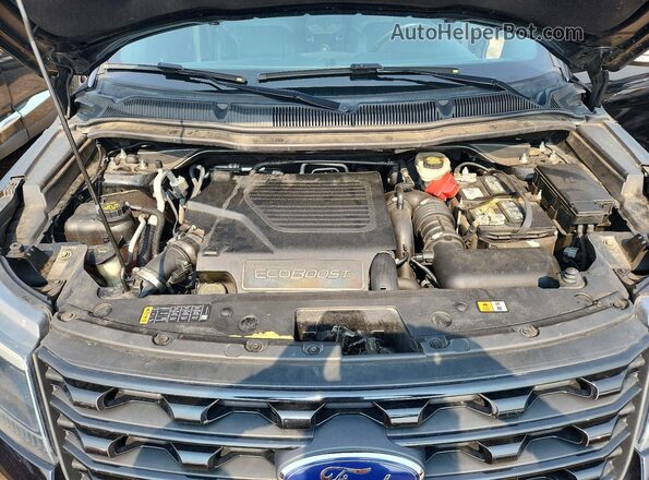 1FM5K8GT4GGC25789 2016 FORD EXPLORER Black Widok komory silnika