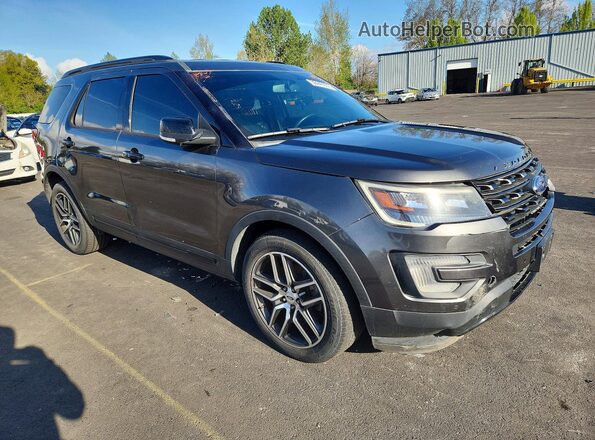 1FM5K8GT4HGC64836 2017 FORD EXPLORER Gray Передня права чверть
