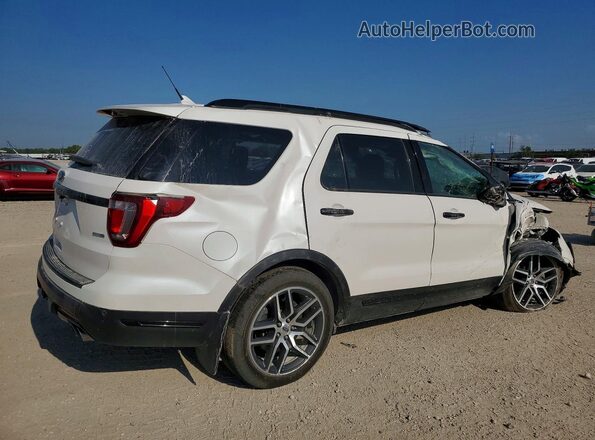 1FM5K8GT4JGA55795 2018 FORD EXPLORER Белый Задняя правая четверть