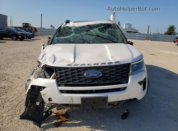 1FM5K8GT4JGA55795 2018 FORD EXPLORER Белый Вид спереди