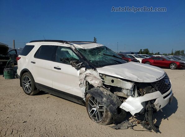 1FM5K8GT4JGA55795 2018 FORD EXPLORER Белый Передняя правая четверть