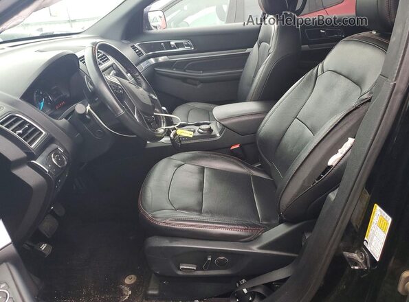 1FM5K8GT4JGC86468 2018 FORD EXPLORER Black Вид салону спереду