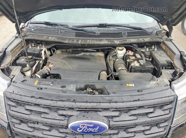 1FM5K8GT4JGC86468 2018 FORD EXPLORER Black Вид підкапотного простору
