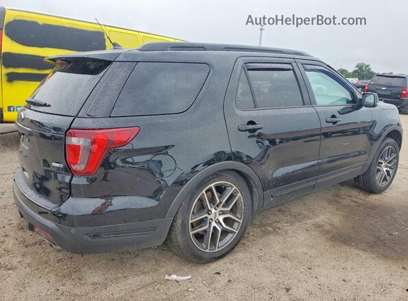 1FM5K8GT4JGC86468 2018 FORD EXPLORER Black Задня права чверть