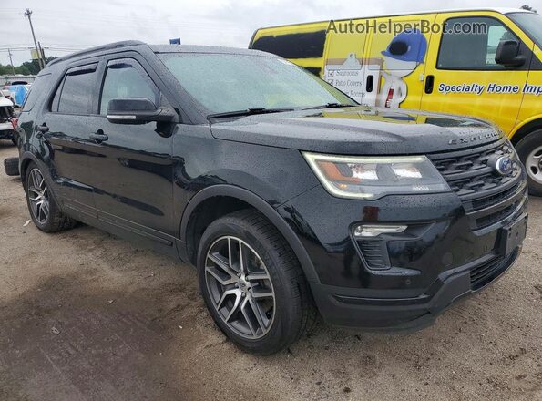 1FM5K8GT4JGC86468 2018 FORD EXPLORER Black Передня права чверть