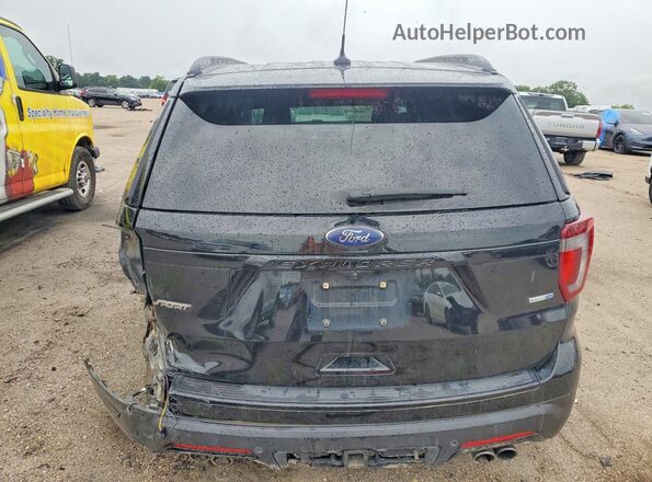 1FM5K8GT4JGC86468 2018 FORD EXPLORER Black Вид ззаду