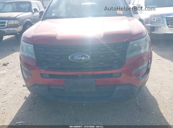 1FM5K8GT5GGC58011 2016 FORD EXPLORER Red Вид щитка приладів