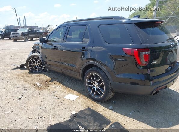 1FM5K8GT5GGD22631 2016 FORD EXPLORER Black Tył lewy