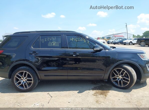 1FM5K8GT5GGD22631 2016 FORD EXPLORER Black Widok wnętrza z tyłu