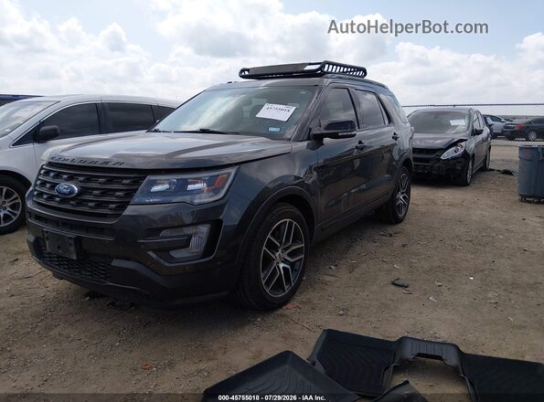 1FM5K8GT5HGD98707 2017 FORD EXPLORER Gray წინა მარცხენა ხედი სამი მეოთხედიდან