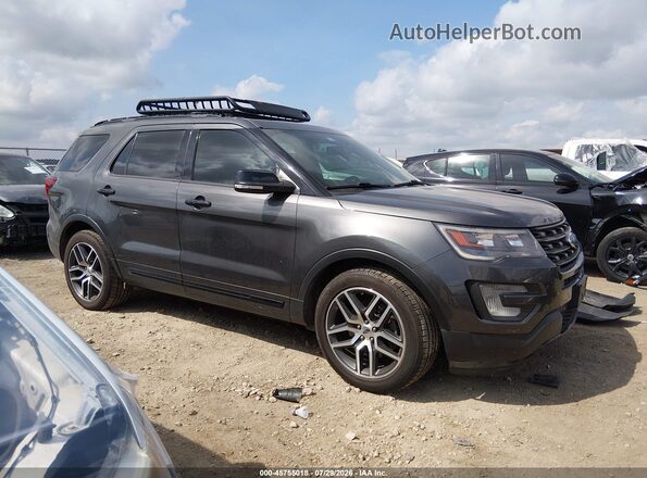 1FM5K8GT5HGD98707 2017 FORD EXPLORER Gray სალონის 360-გრადუსიანი ხედი