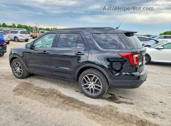 1FM5K8GT5JGA13930 2018 FORD EXPLORER Black Tył lewy