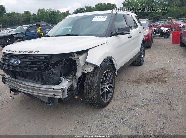 1FM5K8GT6GGC21663 2016 FORD EXPLORER Белый Передняя левая четверть