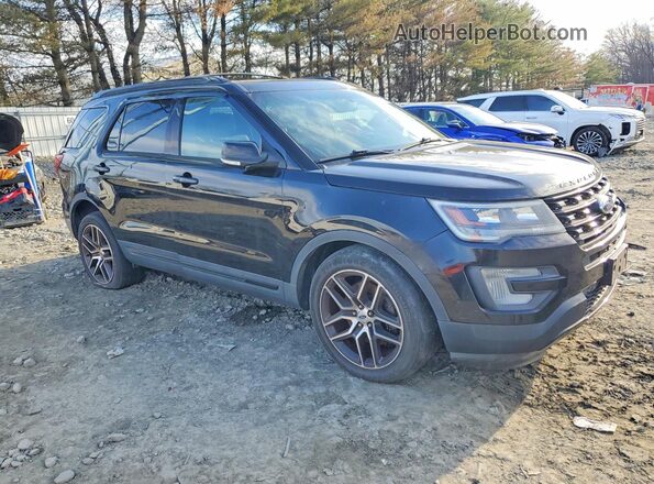 1FM5K8GT6GGC63699 2016 FORD EXPLORER Black Delantero derecho