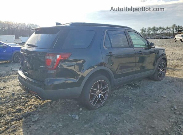 1FM5K8GT6GGC63699 2016 FORD EXPLORER Black Trasero derecho
