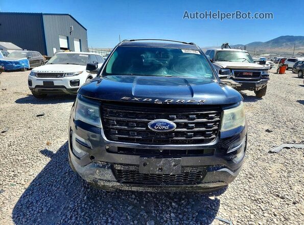 1FM5K8GT6HGA43271 2017 FORD EXPLORER Black წინა ხედი