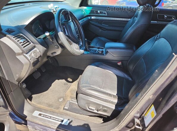 1FM5K8GT6HGA43271 2017 FORD EXPLORER Black წინა სალონის ხედი