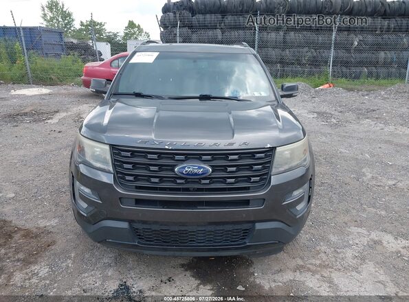 1FM5K8GT6HGC59508 2017 FORD EXPLORER Gray Սարքավորումների վահանակի տեսք